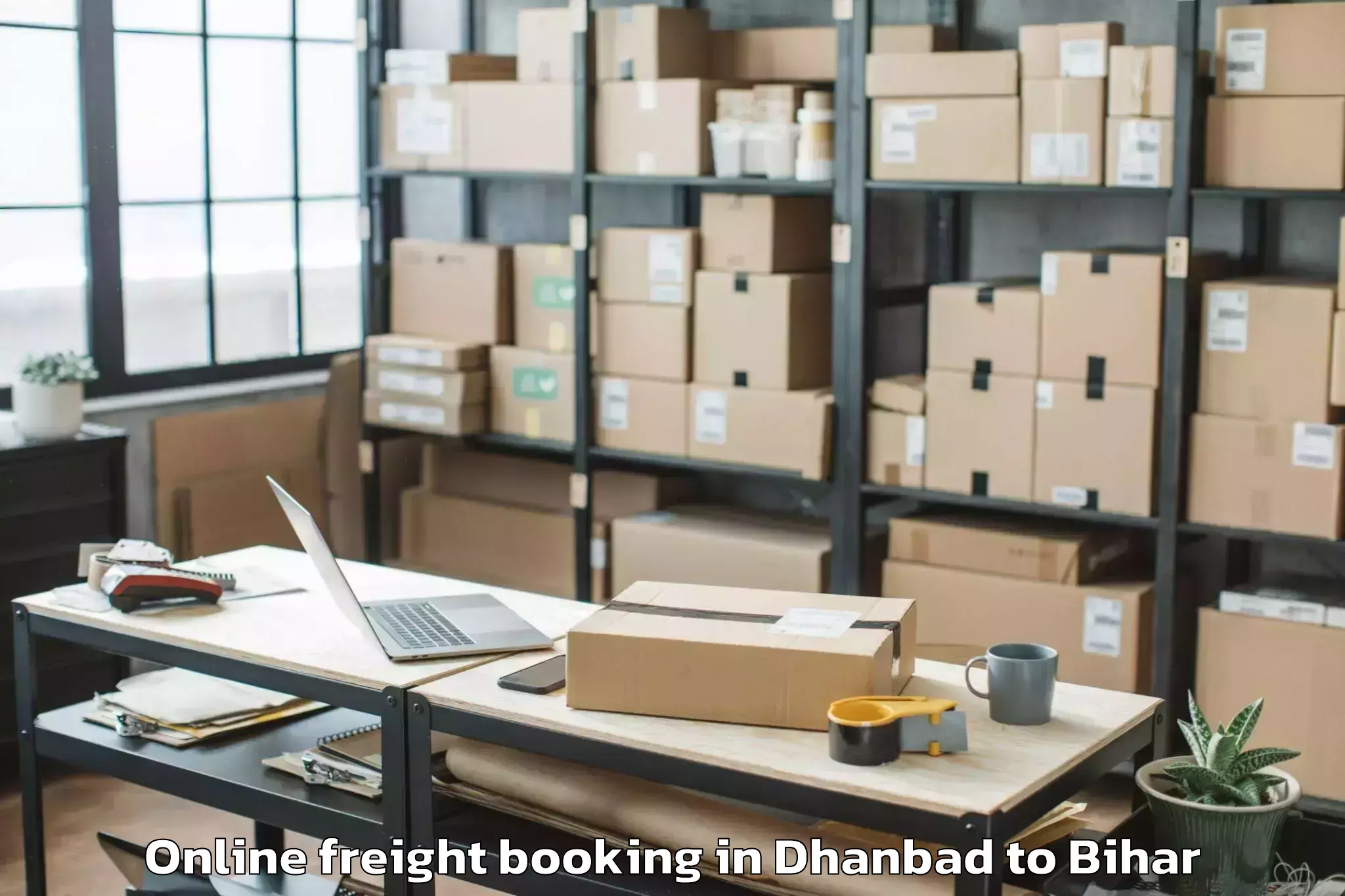 Easy Dhanbad to Bhabhua Online Freight Booking Booking